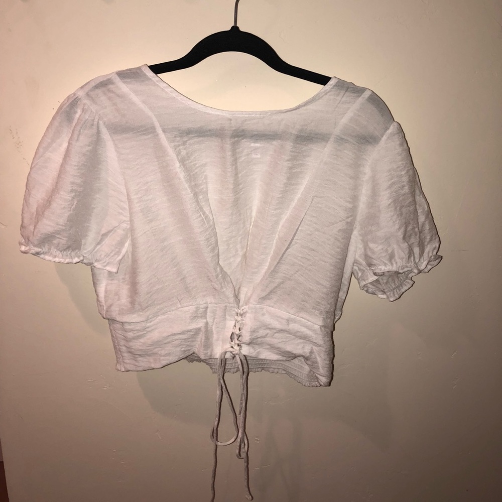 White crop top